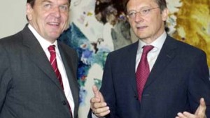 Schröder wird von Schüssel freundlich empfangen