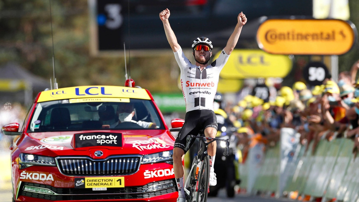 218 lange Kilometer: Marc Hirschi gewinnt die zwölfte Etappe der Tour de France.