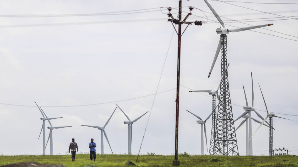 Ein Windpark in der indischen Region Maharashtra.