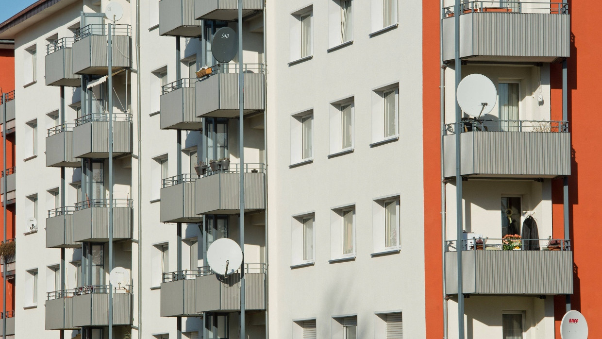 Ein Mietshaus in Darmstadt.