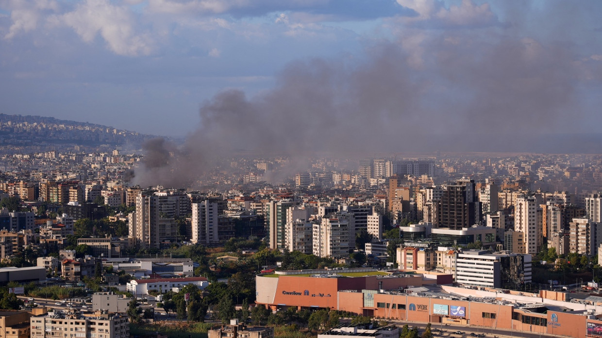 Rauch über Beirut am Morgen des 2. Oktober.