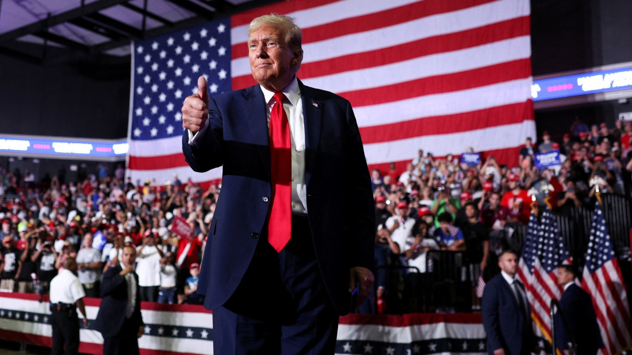 Donald Trump bei einer Wahlkampfveranstaltung in Philadelphia, Pennsylvania