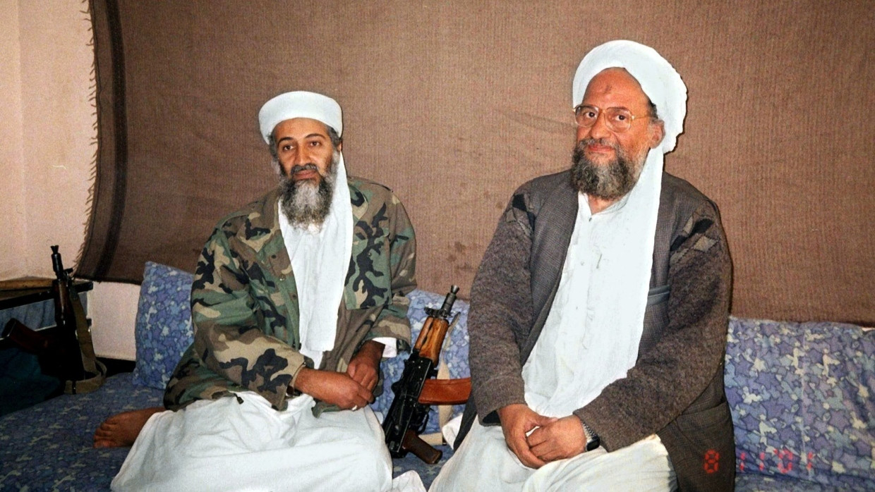 Die Al-Qaida-Anführer Aiman al-Sawahiri und Osama bin Laden im Jahr 2001