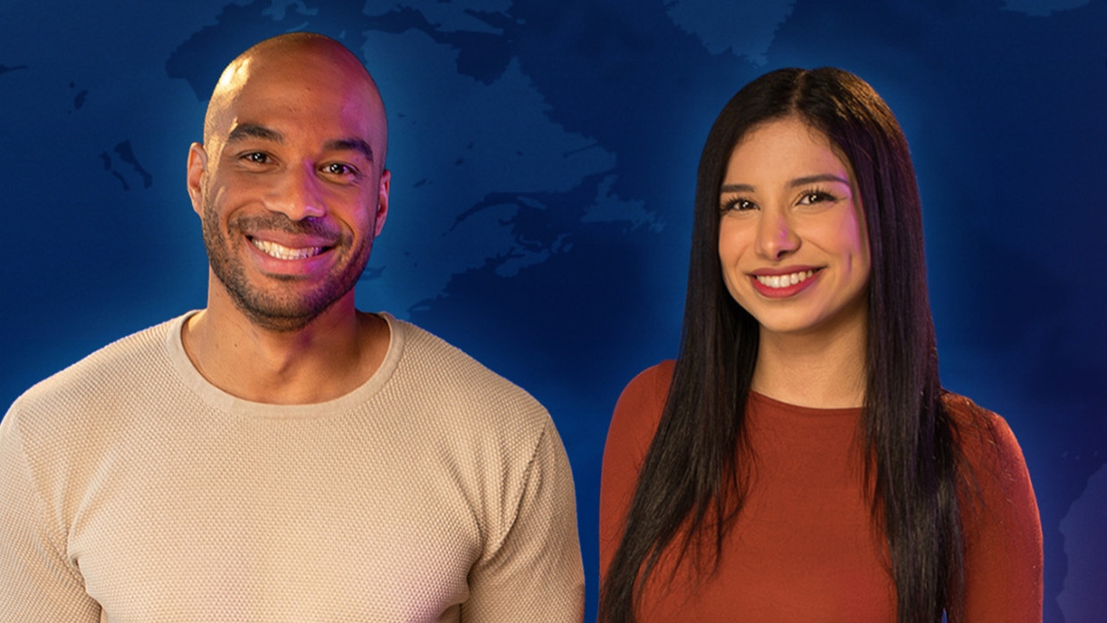 Die sogenannten „Hosts“ von „Tagesschau Together“ sind Hanin Kleemann (rechts) und Felix Edeha.