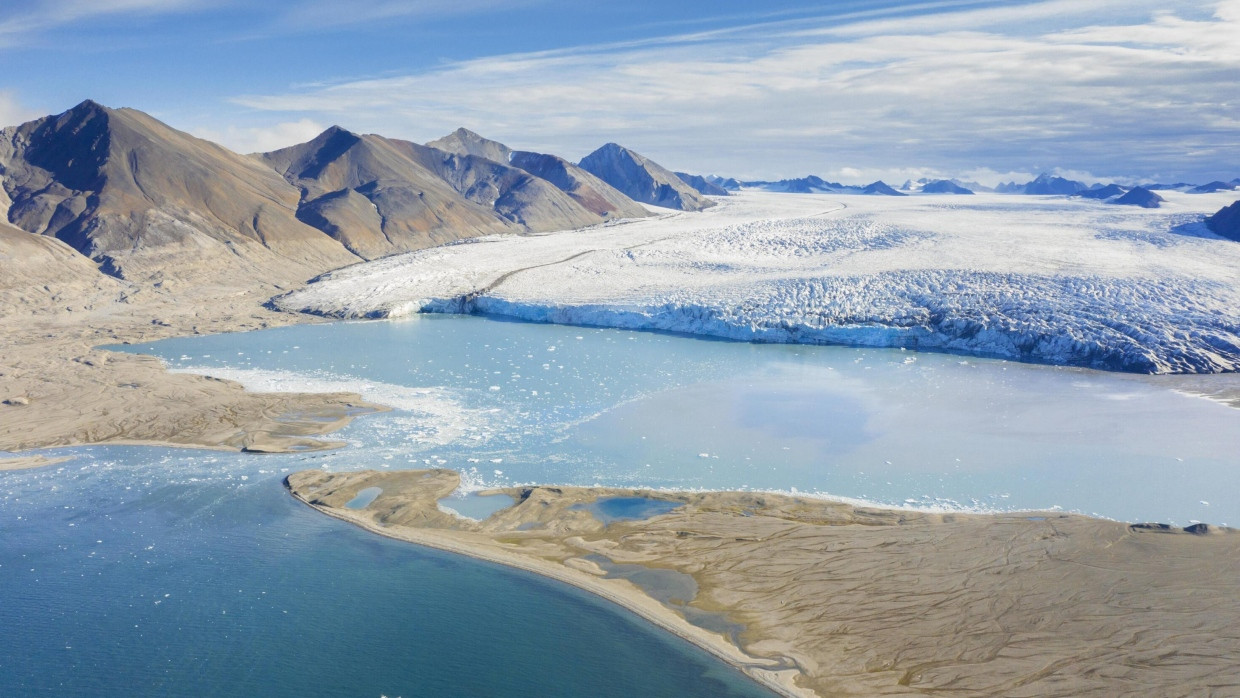 Wo sich die Gletscher zurückziehen, wird auf Svalbard Methan frei.