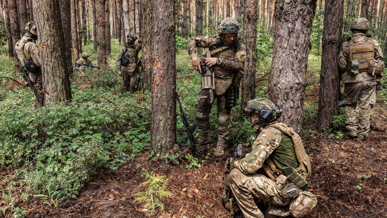 Gegenoffensive: Ukrainische Soldaten in der Nähe der Front in der Ostukraine am 21. Juli