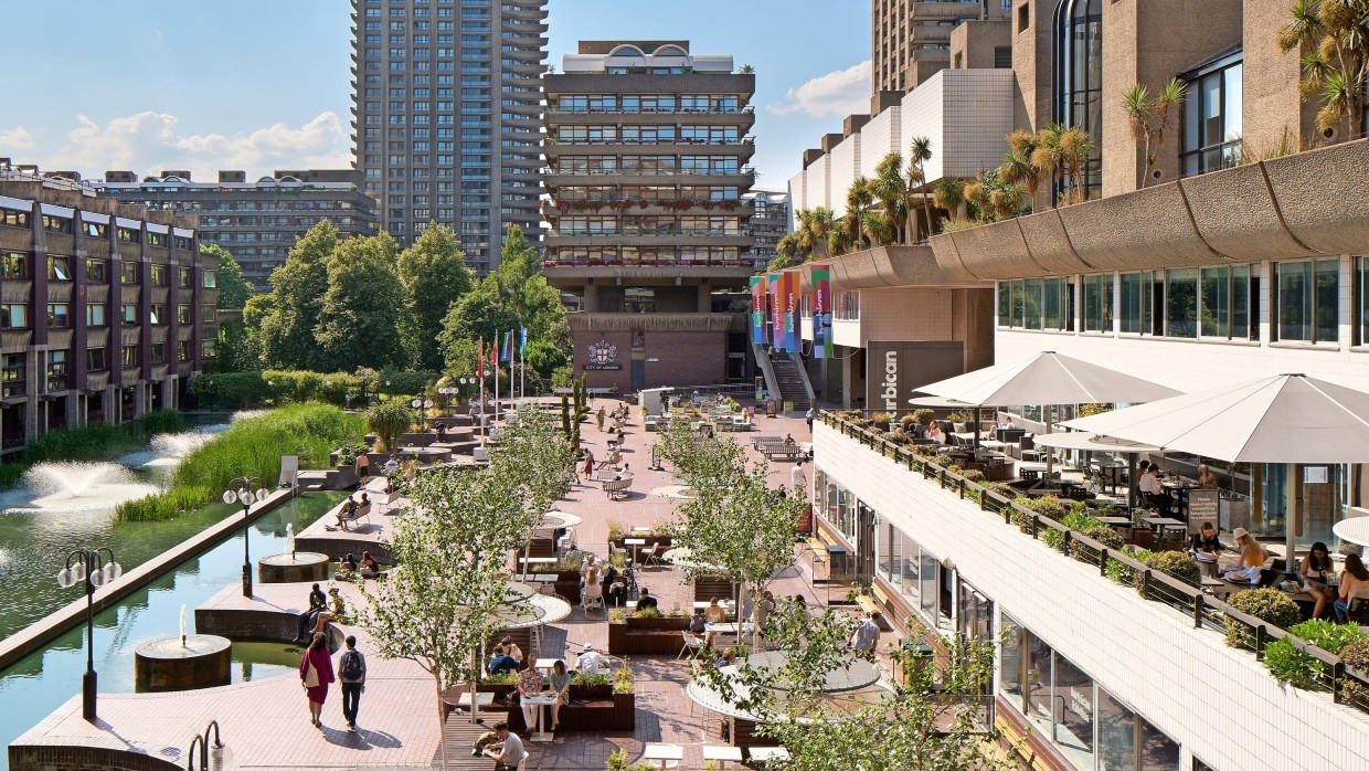 Das Barbican ist eine von Londons nachgefragtesten Wohngegenden: Die sechzehn Hektar Architektur und Kultur erstrecken sich nördlich der Themse.