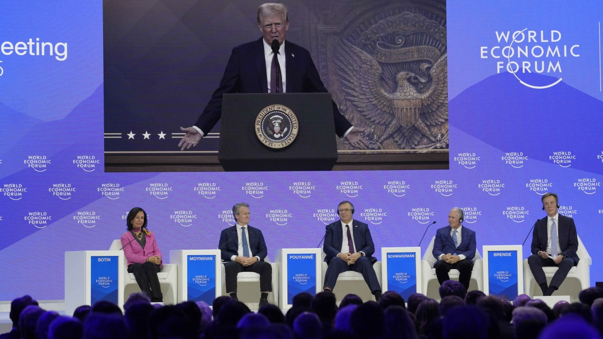 Donald Trump wurde am Donnerstag beim World Economic Forum zugeschaltet.