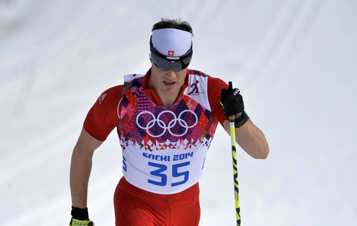 Im Sommer-Shirt bei Winter-Olympia: Dario Cologna kommt klar mit den Bedingungen