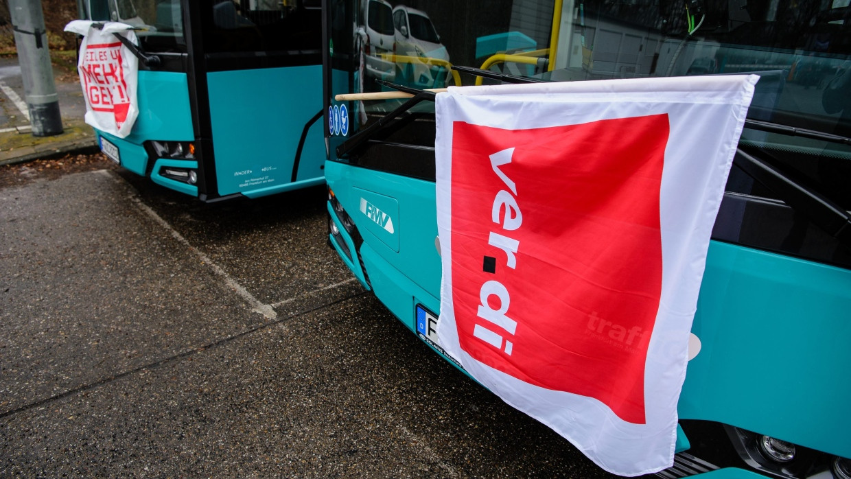 Streik: In Frankfurt stehen am Mittwoch fast wieder alle Busse still.