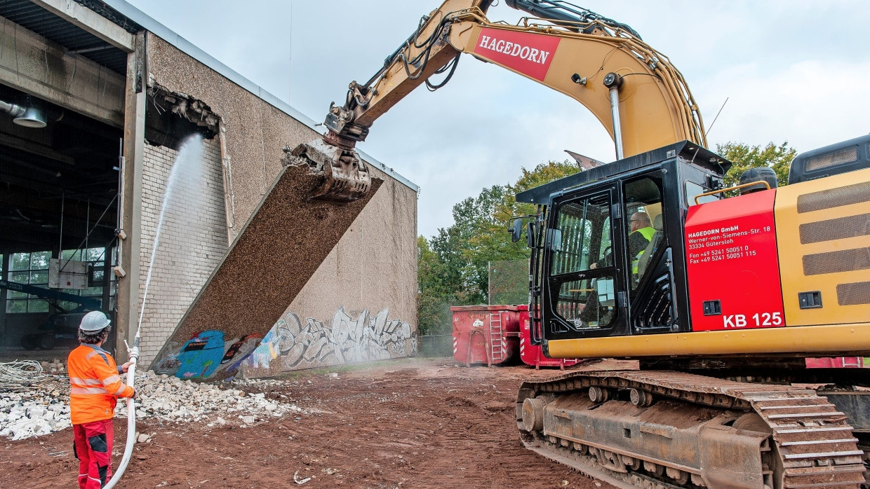 Kieswerk von morgen: Hagedorn will nun Material aus dem Abriss intensiver wiederverwenden.