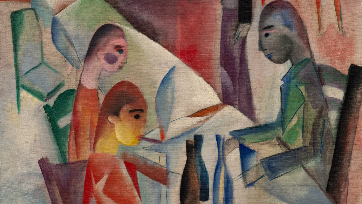 Hing einst in der Sammlung Hess neben Marc und Chagall: Heinrich Campendonks „Wirtshaus“ aus dem Jahr 1917 in Öl auf Leinwand misst 70,5 mal 50,5 Zentimeter und gehört nun legitim den Kunstmuseen Krefeld