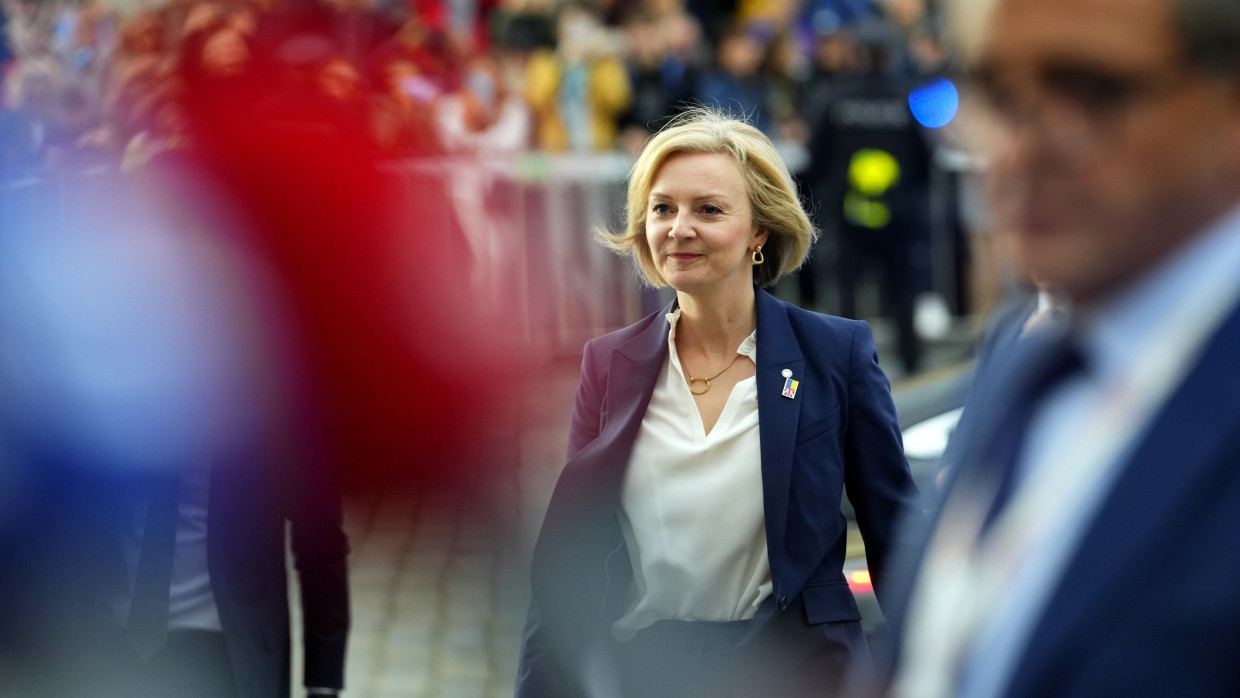 Die britische Premierministerin Liz Truss in Prag