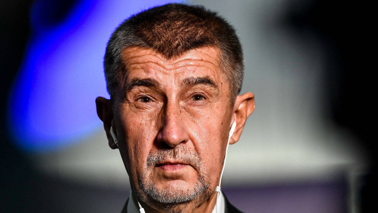 Der Sieger der tschechischen Parlamentswahl Andrej Babiš am Samstagabend in Prag