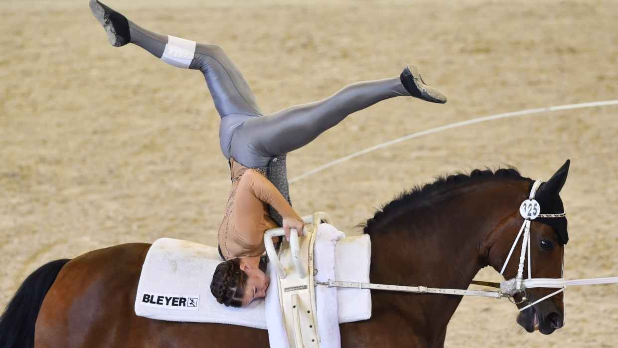 Das Voltigieren verlangt den Sportlern alles ab.