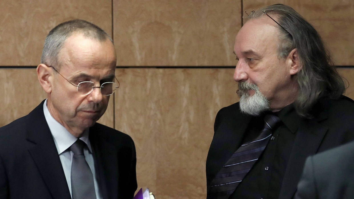 Günter Lubitz (links) und Tim van Beveren bei der Pressekonferenz in Berlin