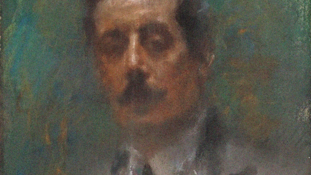 Giacomo Puccini (1858 bis 1924), Pastell von Arturo Rietti aus dem Jahr 1906