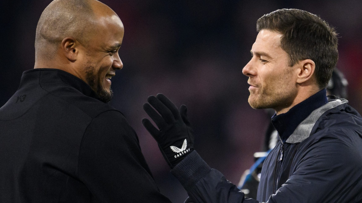 Machen sie die Meisterschaft unter sich aus? Bayern-Trainer Vincent Kompany und Leverkusens Xabi Alonso (rechts)