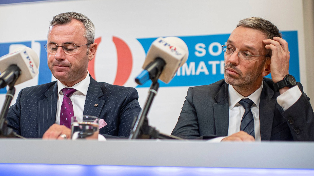 Wie geht’s weiter mit der FPÖ? Norbert Hofer und Herbert Kickl (r.) am Montag in Wien.