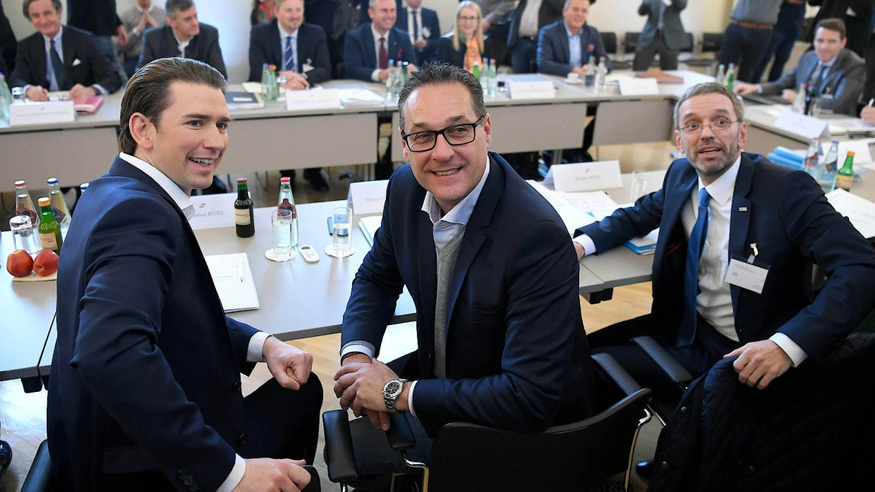 Das waren noch Zeiten: Kanzler Sebastian Kurz, Vize-Kanzler Heinz-Christian Strache und Innenminister Herbert Kickl.