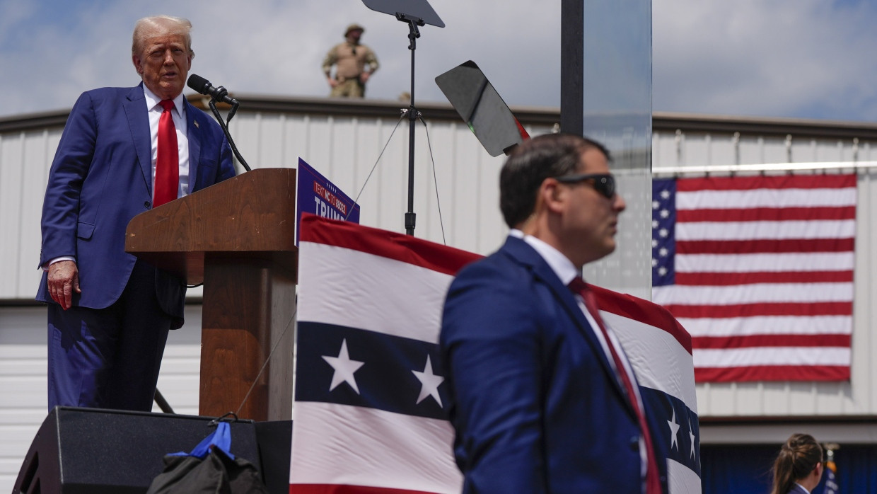 Der republikanische Präsidentschaftskandidat Donald Trump in North Carolina