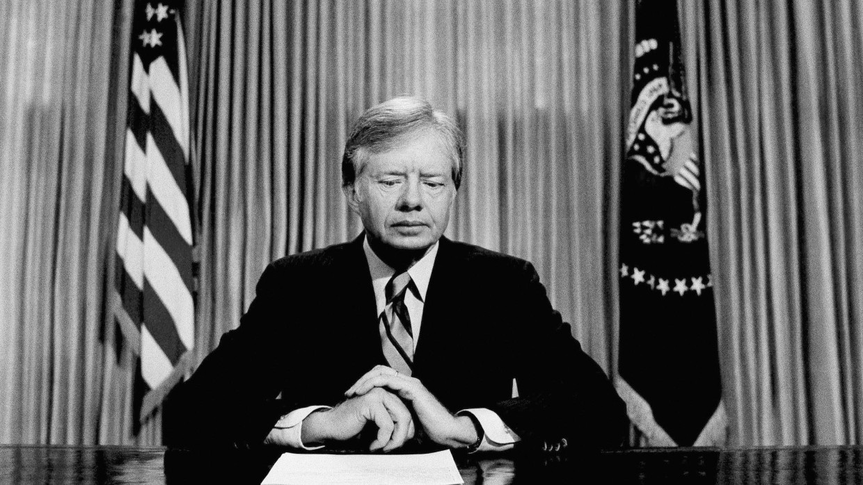 1980 im Oval Office: Jimmy Carter bei einer Fernsehansprache