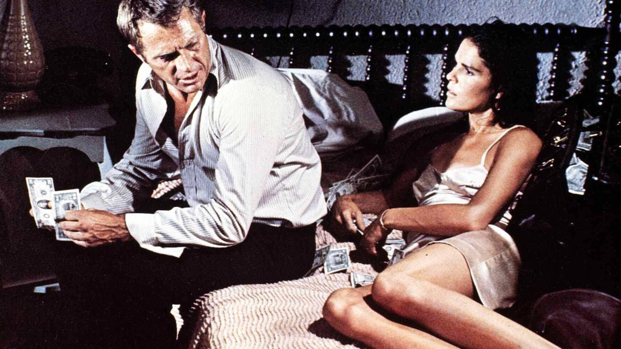 Steve McQueen und Ali McGraw als bankraubende Eheleute: Szene aus „The Getaway“ (1972), Pekinpahs größtem Erfolg.