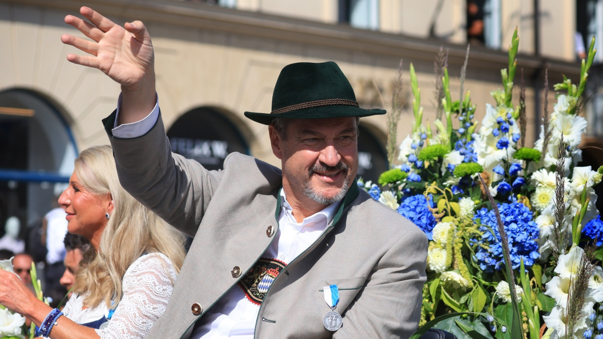 Der bayerische Ministerpräsident Markus Söder Ende September auf dem Münchner Oktoberfest.