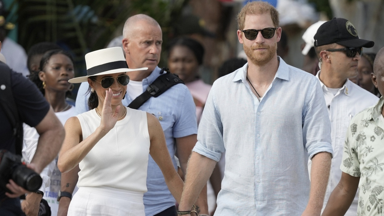 Prinz Harry und Meghan in San Basilio de Palenque in Kolumbien im August 2024.