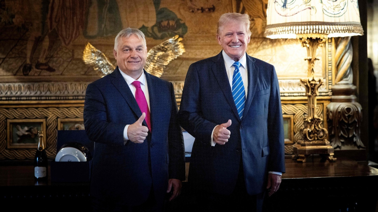 Wollen Bilder sprechen lassen: Orbán und Trump am Donnerstag in Mar-a-Lago