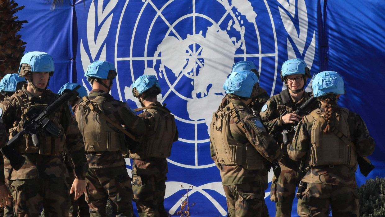 Französische Blauhelmsoldaten in Südlibanon am 31. Dezember