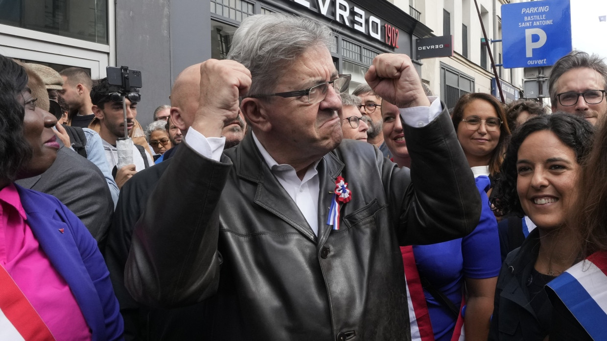 Nicht bereit zu Kompromissen: Jean-Luc Mélenchon bei einer Demonstration gegen die Ernennung von Michel Barnier zum Premierminister