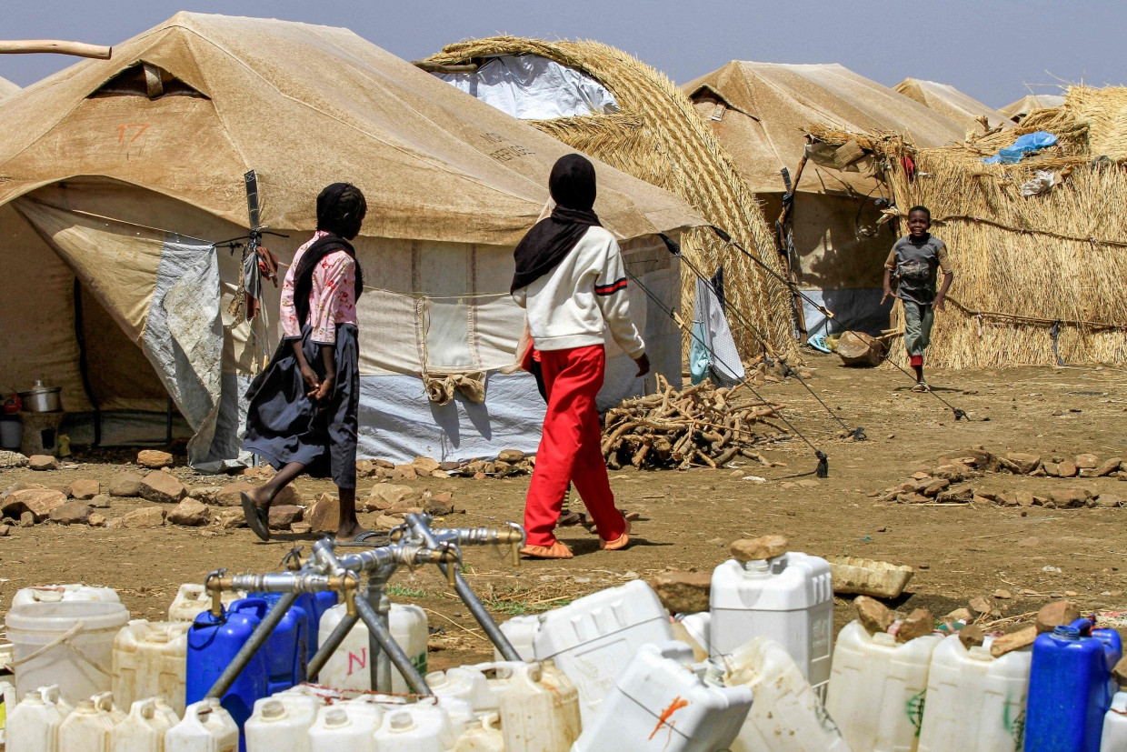 Sudanesische Mädchen in einem Flüchtlingslager in der Provinz Gedaref im Osten des Landes