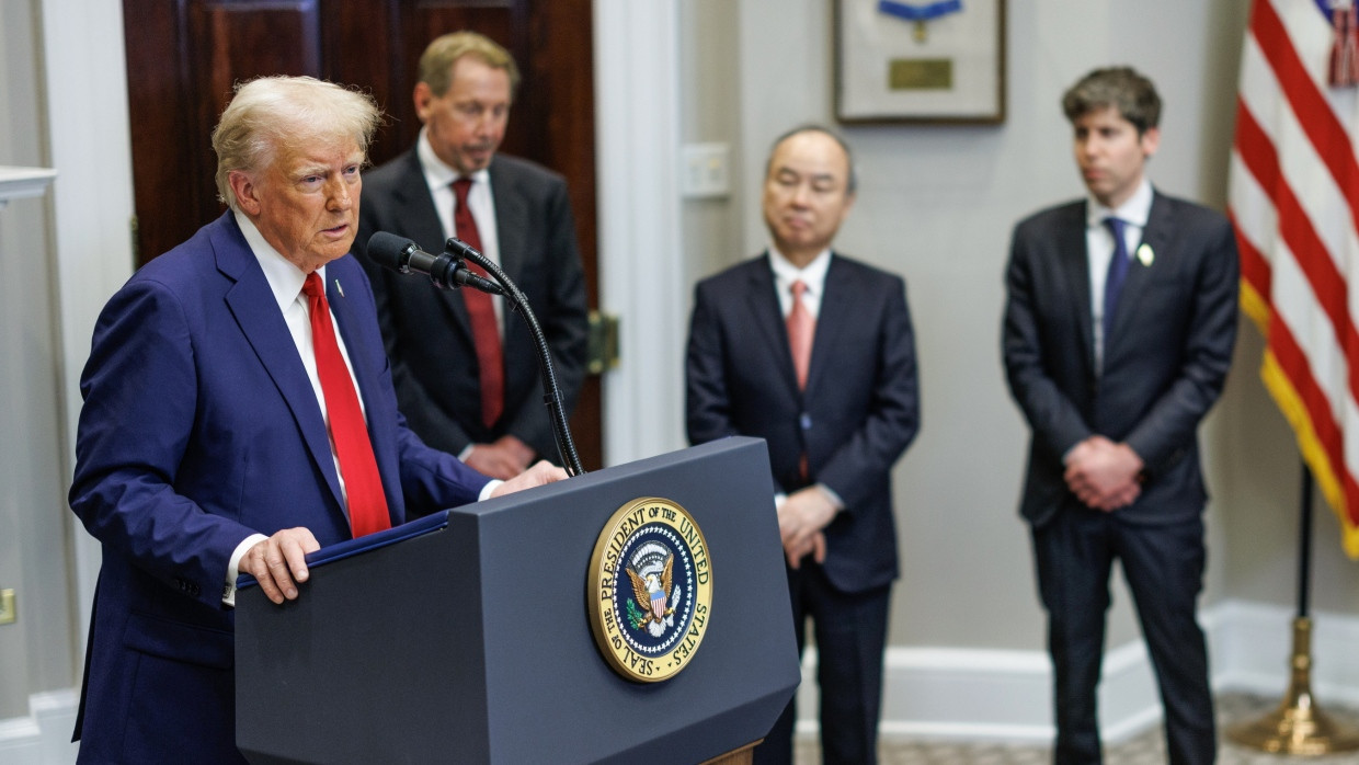 Donald Trump empfängt die KI-Unternehmer im Weißen Haus.