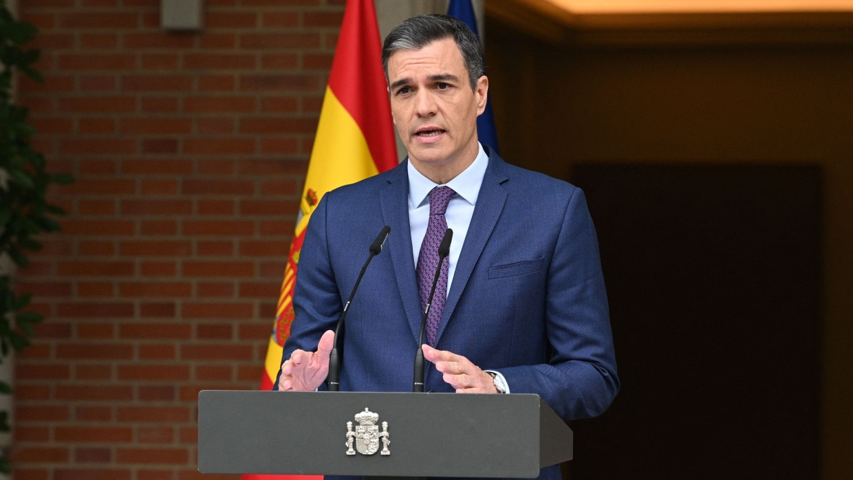 Der spanische Ministerpräsident Pedro Sánchez am Montag in Madrid