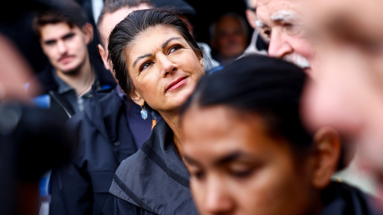 Macht Druck in Erfurt: BSW-Chefin Sahra Wagenknecht