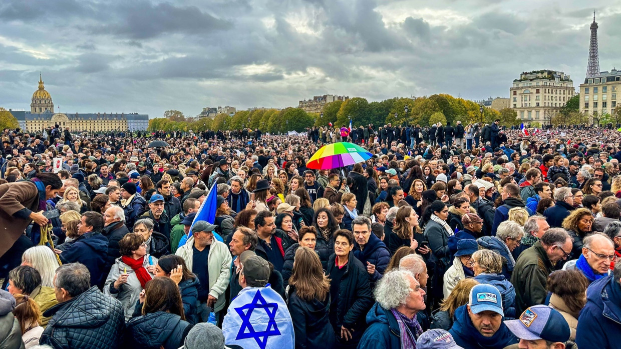 Kundgebung gegen Antisemitismus im November 2023 in Paris