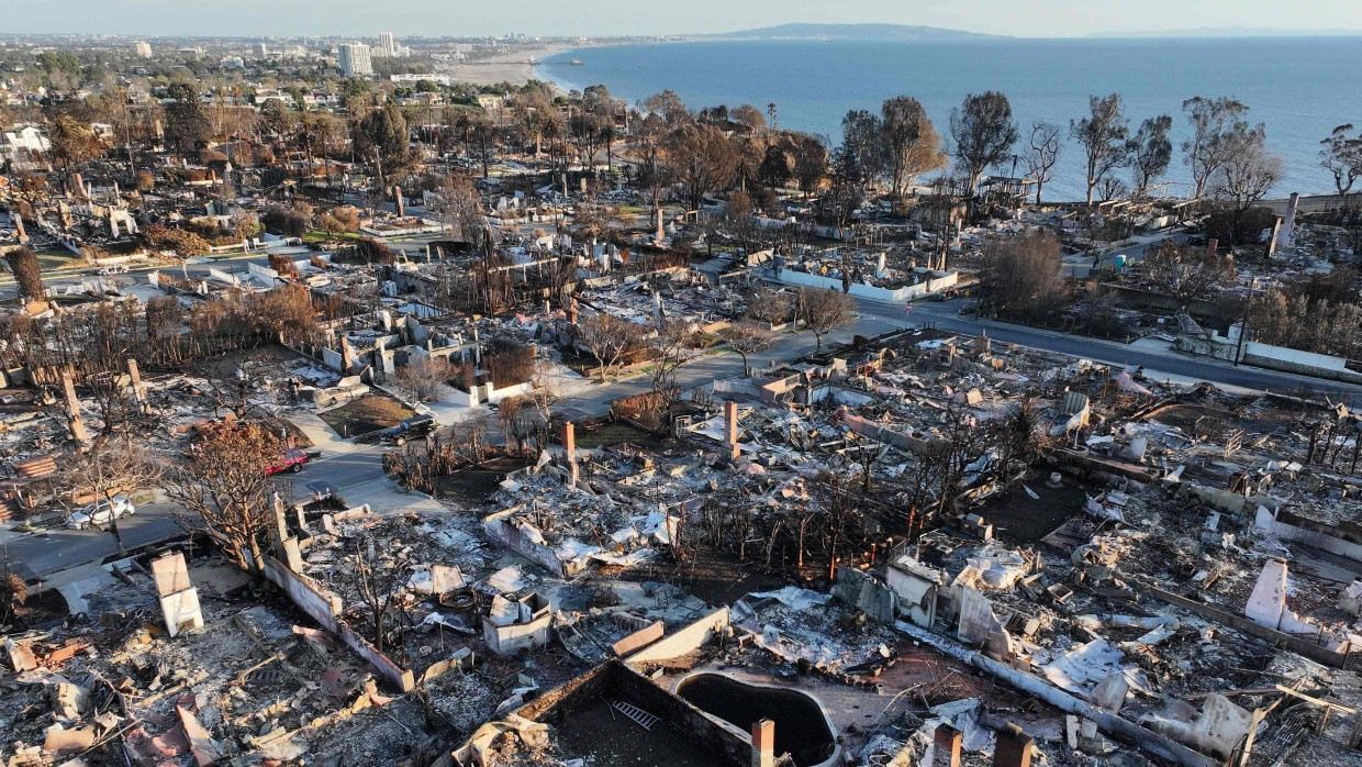 Vom Feuer zerstört: Zahlreiche Häuser im Stadtteil Pacific Palisades