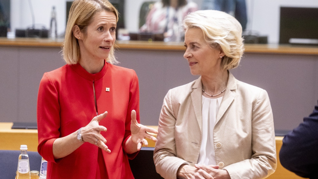 Kaja Kallas (links) und Ursula von der Leyen beim EU-Gipfel im vergangenen Oktober