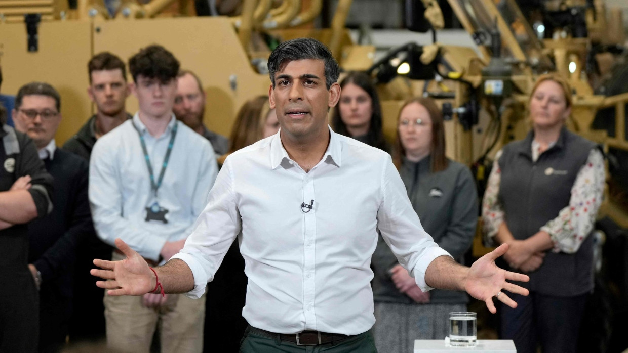 Der britische Premierminister Rishi Sunak am Mittwoch in Honiton