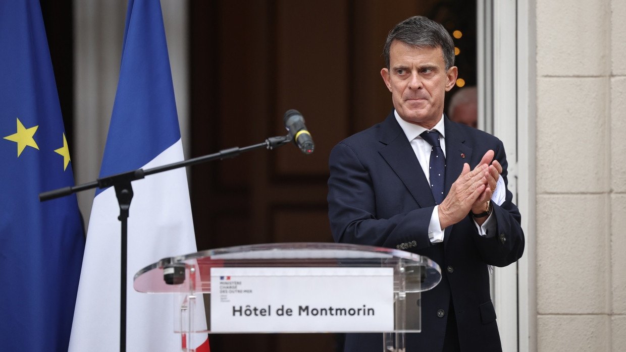 Der neue Überseeminister und frühere französische Premierminister Manuel Valls am Dienstag in Paris