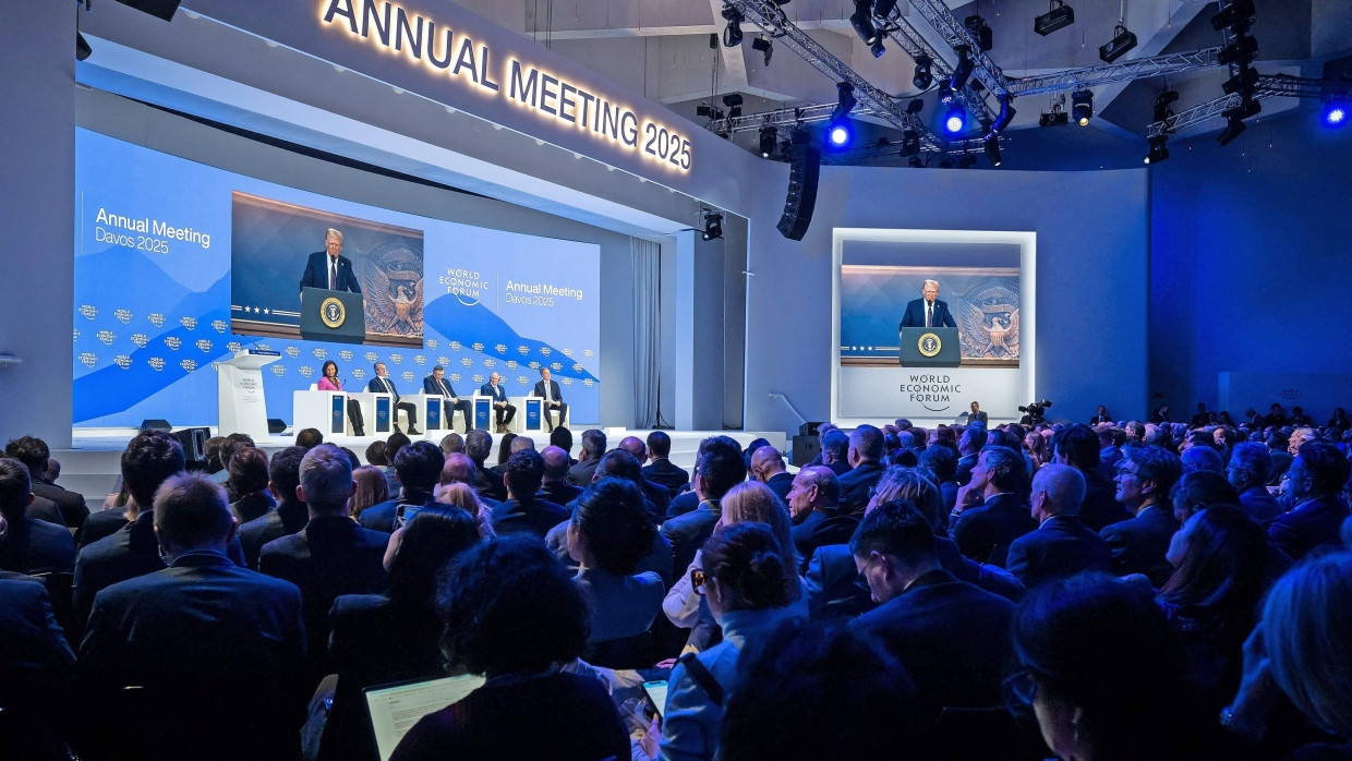 Als sich der amerikanische Präsident Donald Trump in die Kongresshalle von Davos zuschaltete, war das Auditorium voll.