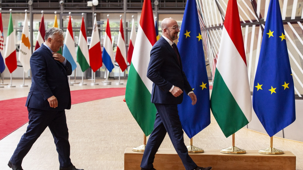 Ungarns Regierungschef Viktor Orban und EU-Ratspräsident Charles Michel