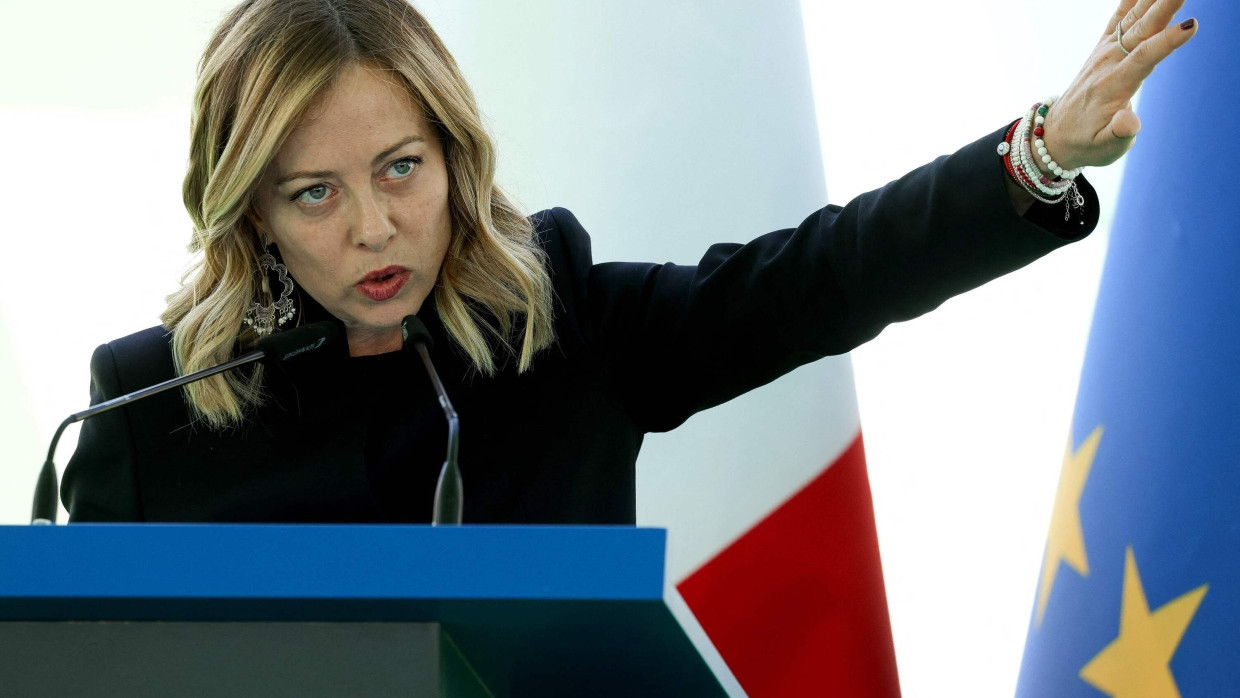 Die italienische Ministerpräsidentin Giorgia Meloni, hier am 5. Juni 2024 in Tirana