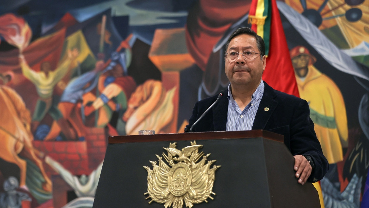 Boliviens Präsident Luis Arce am Donnerstagabend in La Paz.