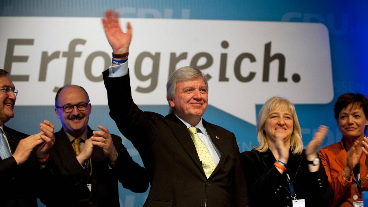 Mit Spitzenergebnis in den Wahlkampf: der hessische Ministerpräsident und CDU-Spitzenkandidat Volker Bouffier auf dem Parteitag in Alsfeld