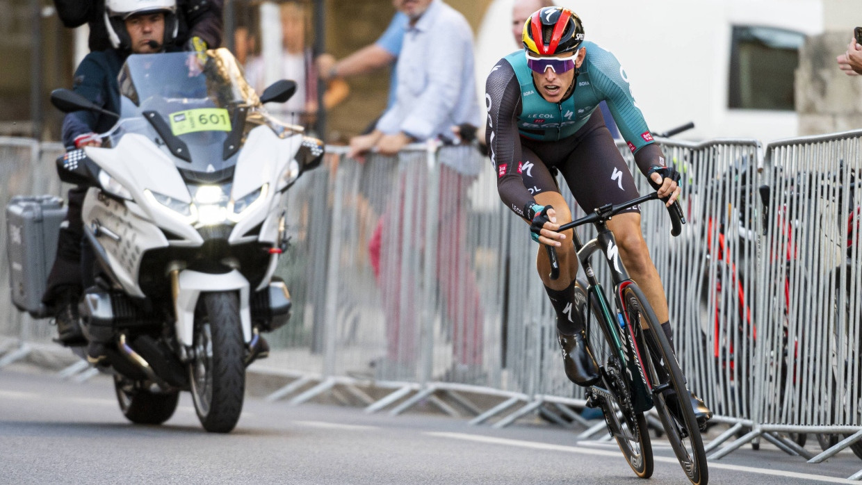 Nils Politt während des Prologs der Deutschland-Tour in Weimar