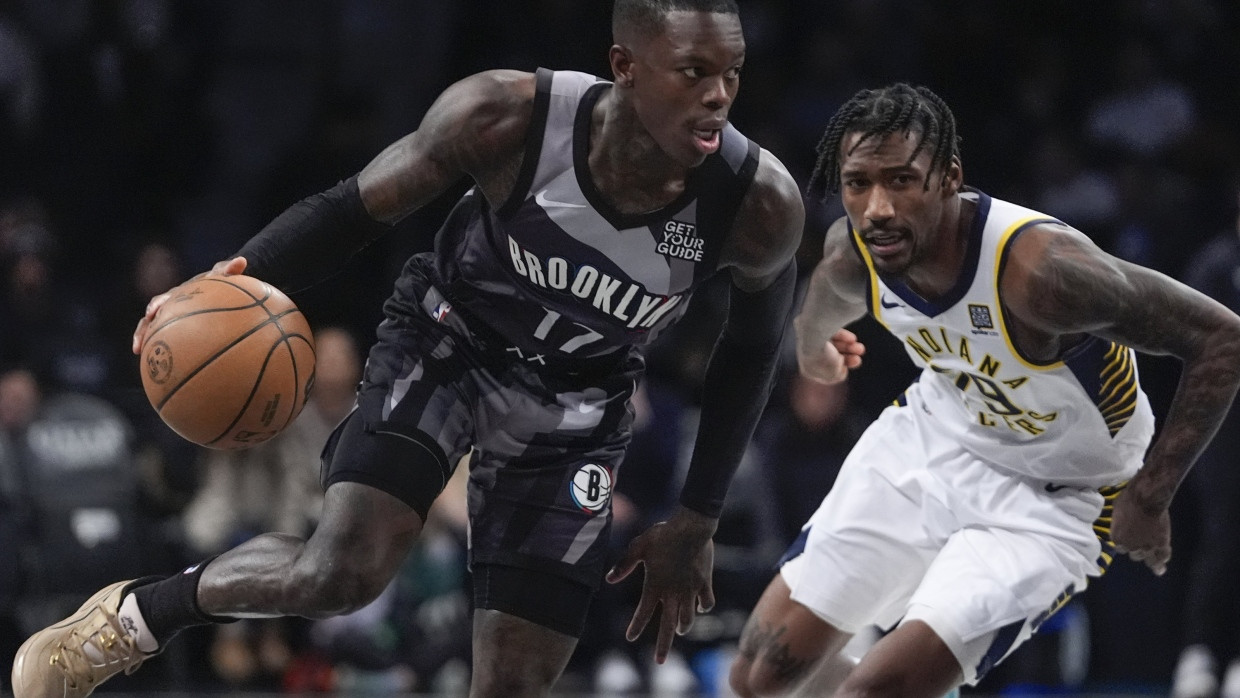 USA, New York: Hier spielt Dennis Schröder (17) am 42. Spieltag der NBA noch im Trikot der Brooklyn Nets.