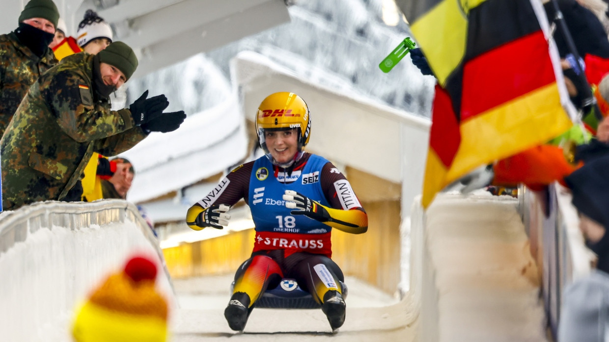 Rodlerin Anna Berreiter gewinnt in Oberhof den ersten WM-Titel ihrer Karriere.