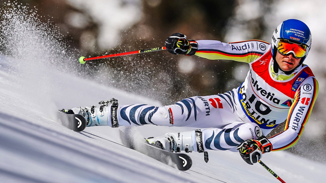 Lange voll auf Kurs: Alexander Schmid beim WM-Riesenslalom in Italien